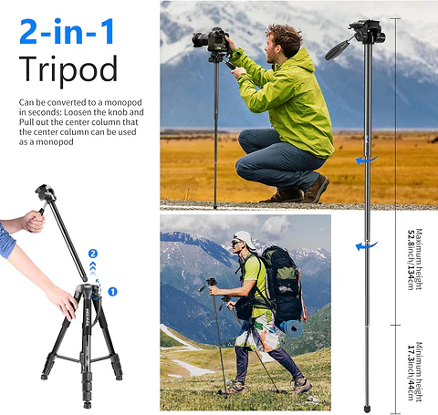 Trípode Monopod Neewer 177 cm Aleación Aluminio para Cámaras