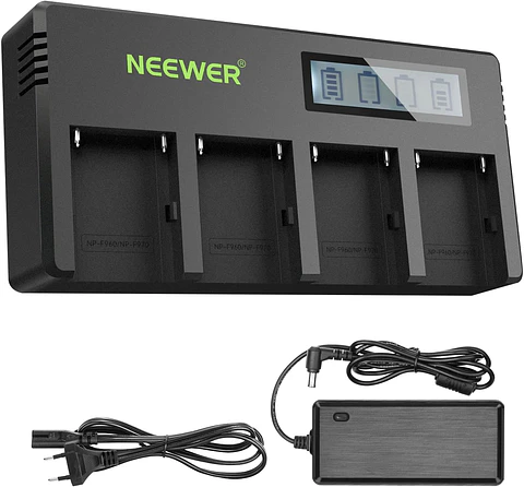 Cargador 4 Canales Neewer para Baterías Sony NP-F