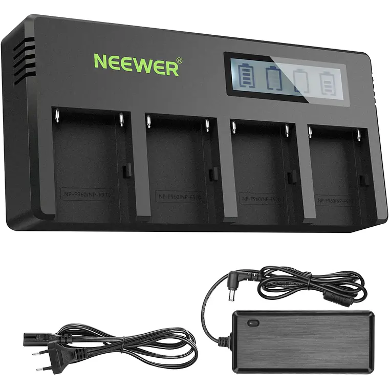 Cargador 4 Canales Neewer para Baterías Sony NP-F 1