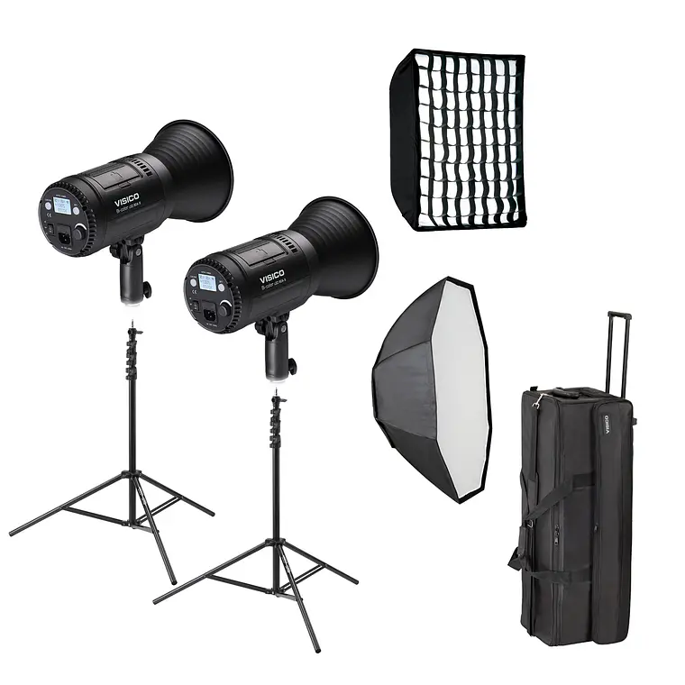 Kit de 2 Cañón Led Visico Led-80A II Montura Bowens 1