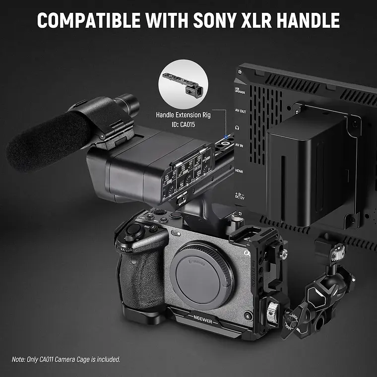 Jaula para Cámara Neewer FX3/FX30 con Abrazadera Cable HDMI 5