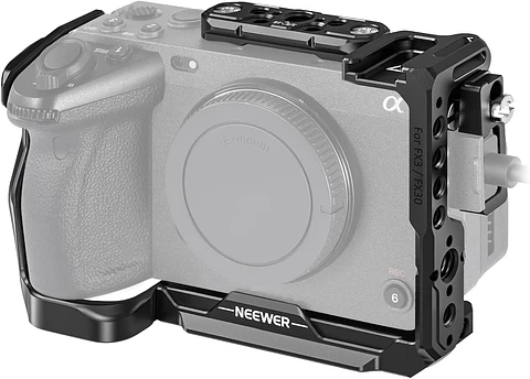 Jaula para Cámara Neewer FX3/FX30 con Abrazadera Cable HDMI