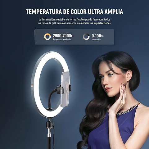 Anillo de Luz LED Neewer RH12B de 30,5 cm con Soporte de 180 cm