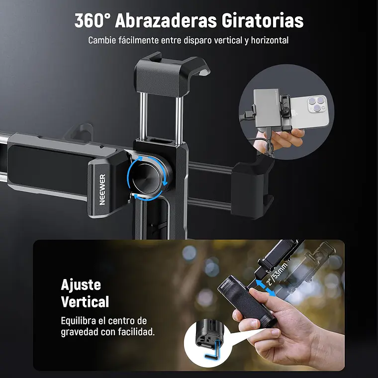 Mango Bluetooth Neewer PA028E con Soporte y Monturas 7