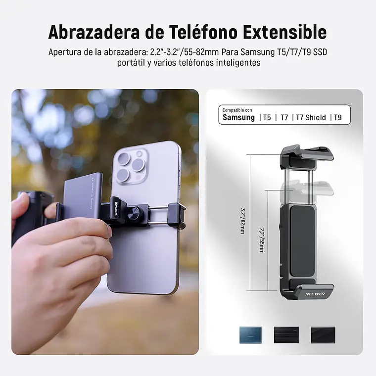 Mango Bluetooth Neewer PA028E con Soporte y Monturas 5