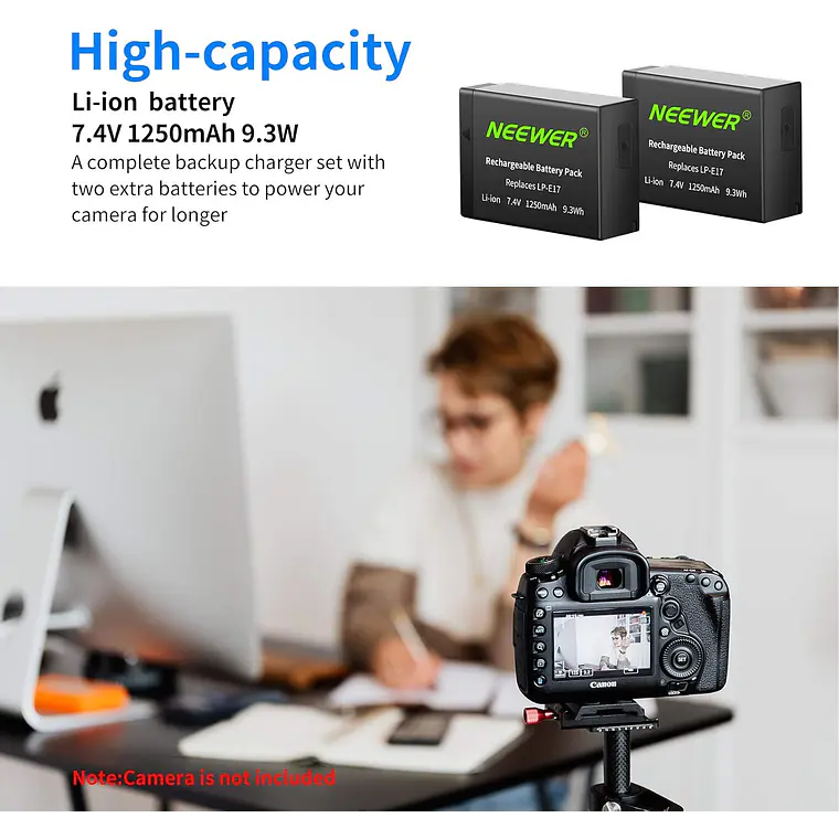 Set 2 Baterías LP-E17 y Cargador USB Neewer para Canon 2