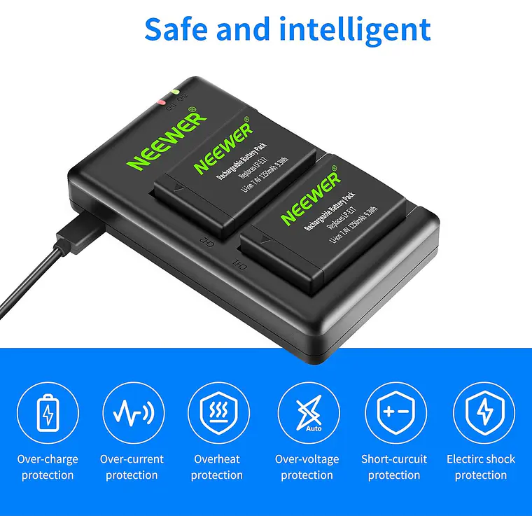 Set 2 Baterías LP-E17 y Cargador USB Neewer para Canon 6