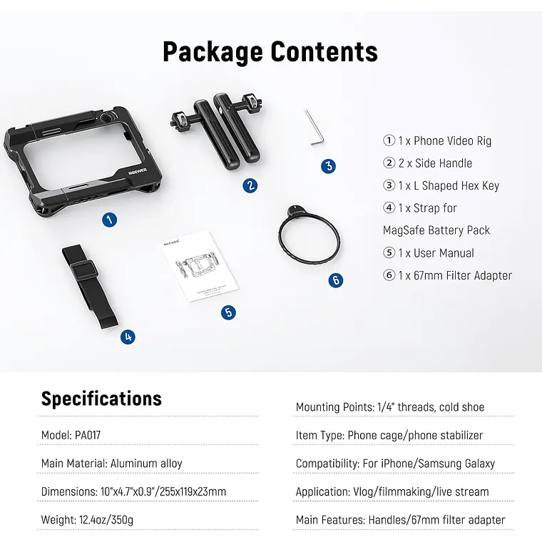 Rig Universal para Video con Smartphone Neewer PA017 3