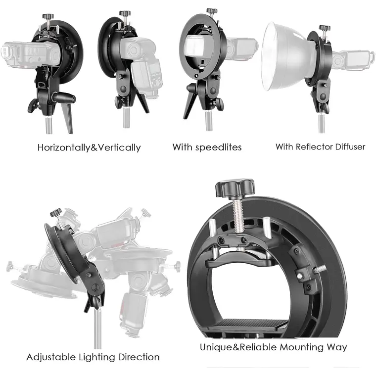  Soporte de montaje tipo S Neewer para flash Speedlite 5