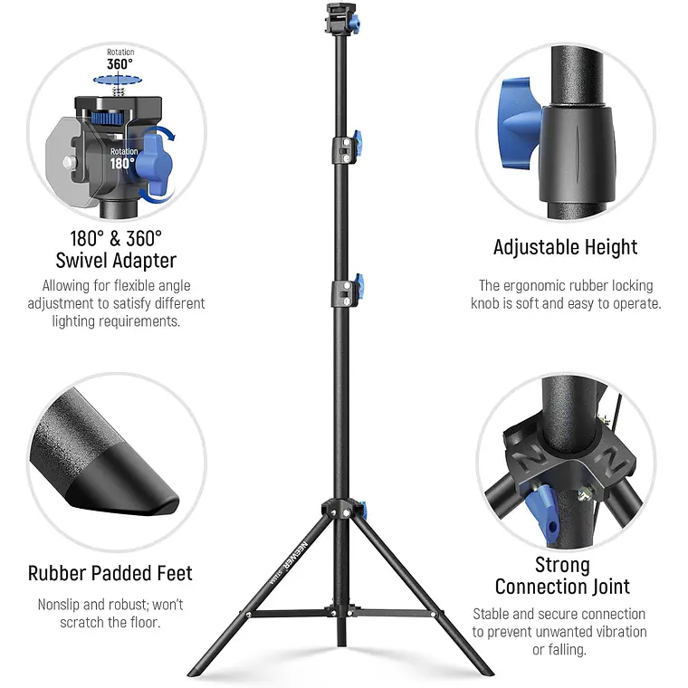 Trípode de Iluminación NEEWER de 72 a 155 cm 3