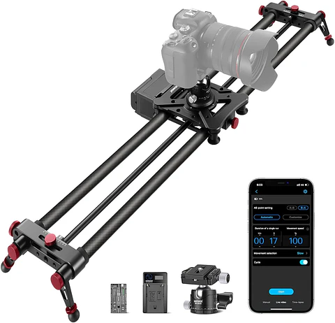 Slider Motorizado Neewer ER1 de Fibra de Carbono 100 cm