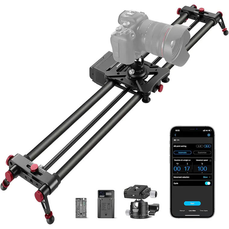 Slider Motorizado Neewer ER1 de Fibra de Carbono 100 cm 1
