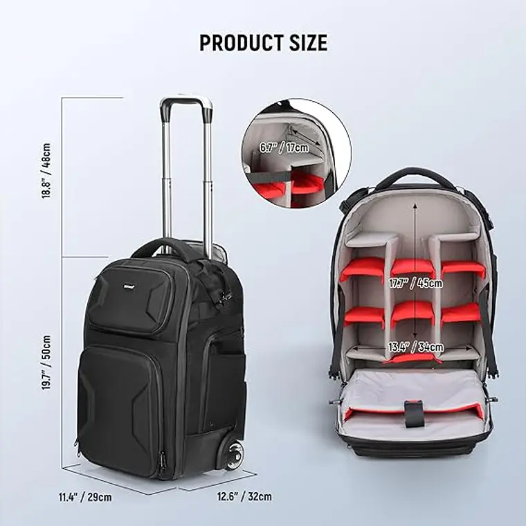 Bolso Trolley Convertible Neewer PB027 para Cámara 5