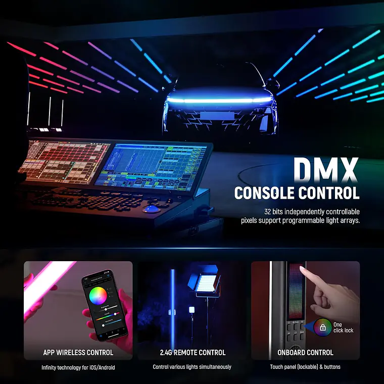 Tubo de Luz RGB Neewer TL120C 120 cm con Control App 7