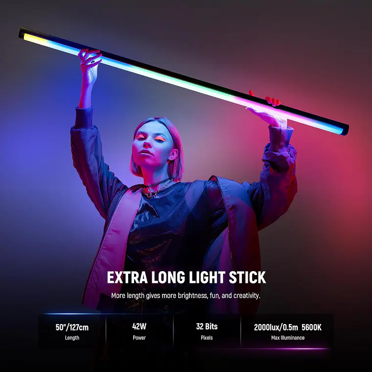 Tubo de Luz RGB Neewer TL120C 120 cm con Control App 9