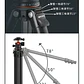 Trípode de Fibra de Carbono Triopo TS-254B+X2  Para Cámaras de Hasta 5Kg - Miniatura 11