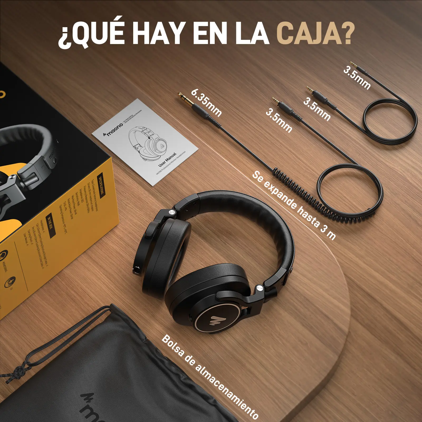 Audífonos de Estudio Maono MH700 para Monitoreo Profesional 9