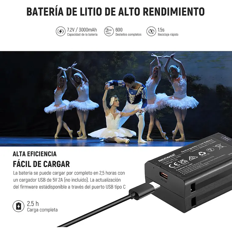 Flash Speedlite Neewer Z2-C TTL Cabezal Redondo para Canon 7