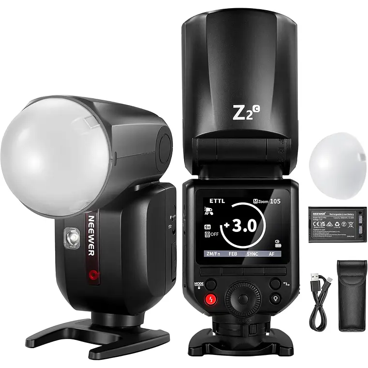 Flash Speedlite Neewer Z2-C TTL Cabezal Redondo para Canon 1