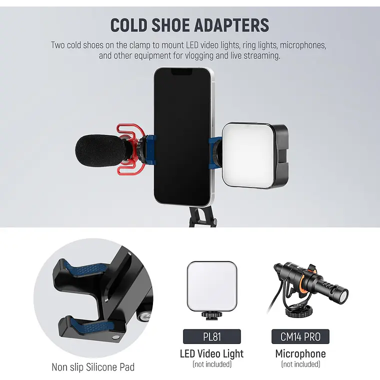 Tripode y soporte Neewer para teléfono celular 2