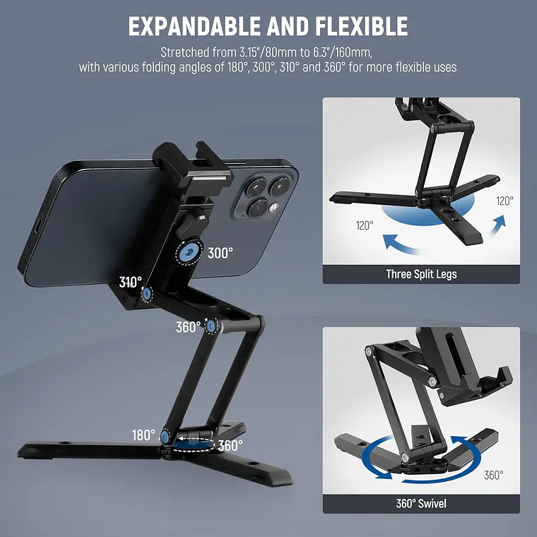 Tripode y soporte Neewer para teléfono celular 5