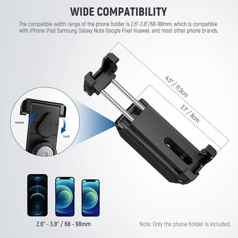 Tripode y soporte Neewer para teléfono celular 8