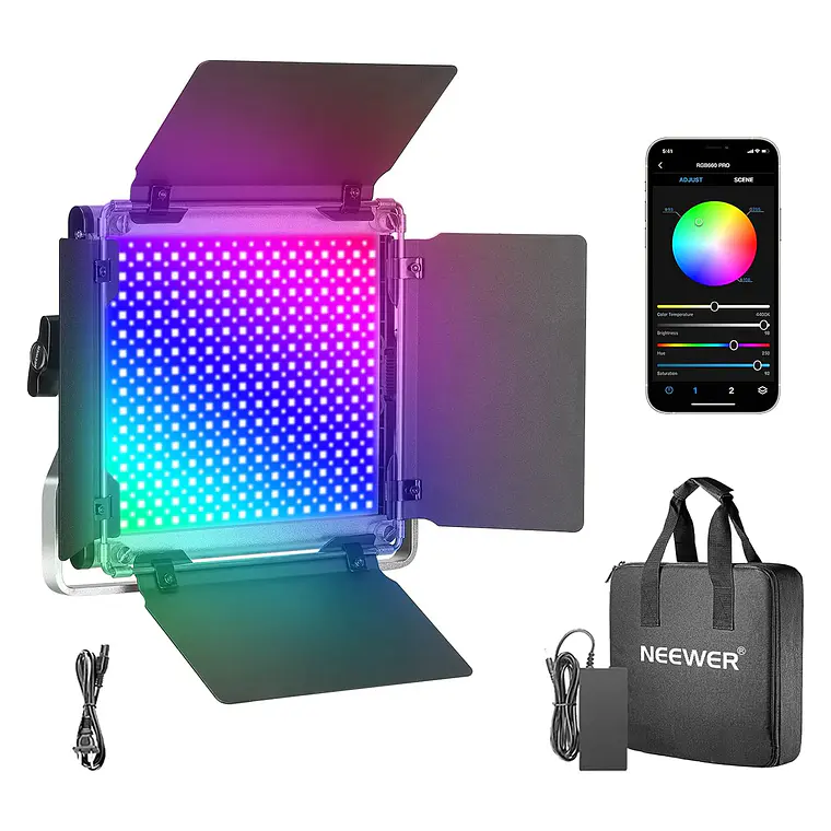 Luz LED RGB Neewer 660 Pro de 50W con Control por App 1