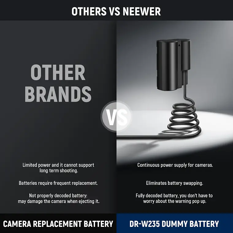 Kit de acoplador de batería de repuesto Neewer NP-W235 2