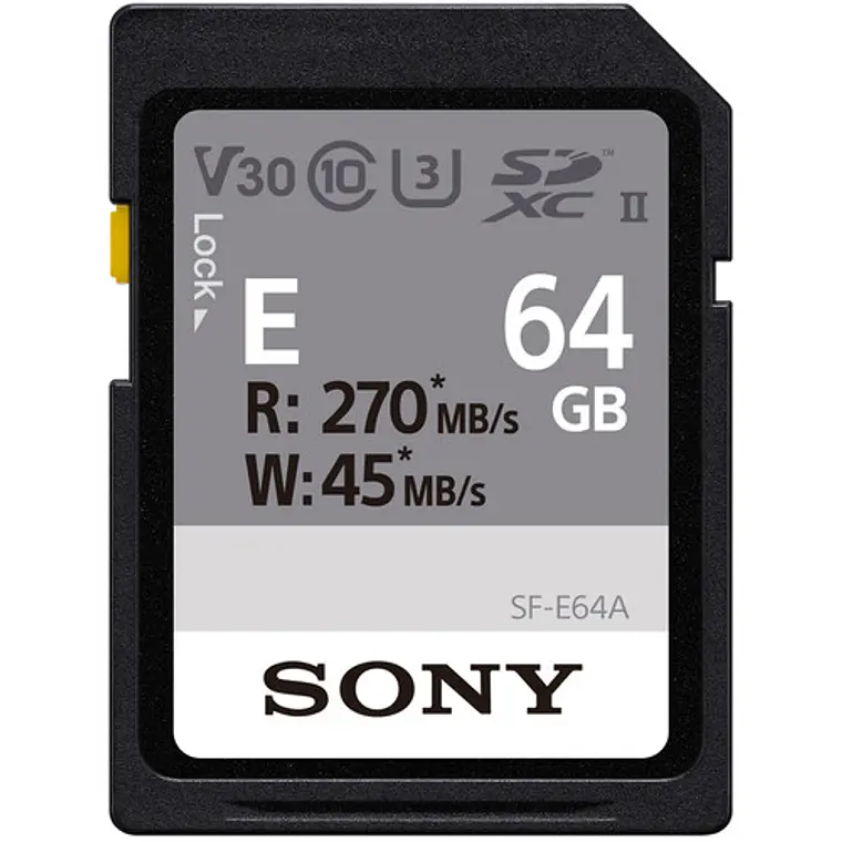 Tarjeta de memoria Sony SDXC UHS-II serie SF-E de 64 GB  1