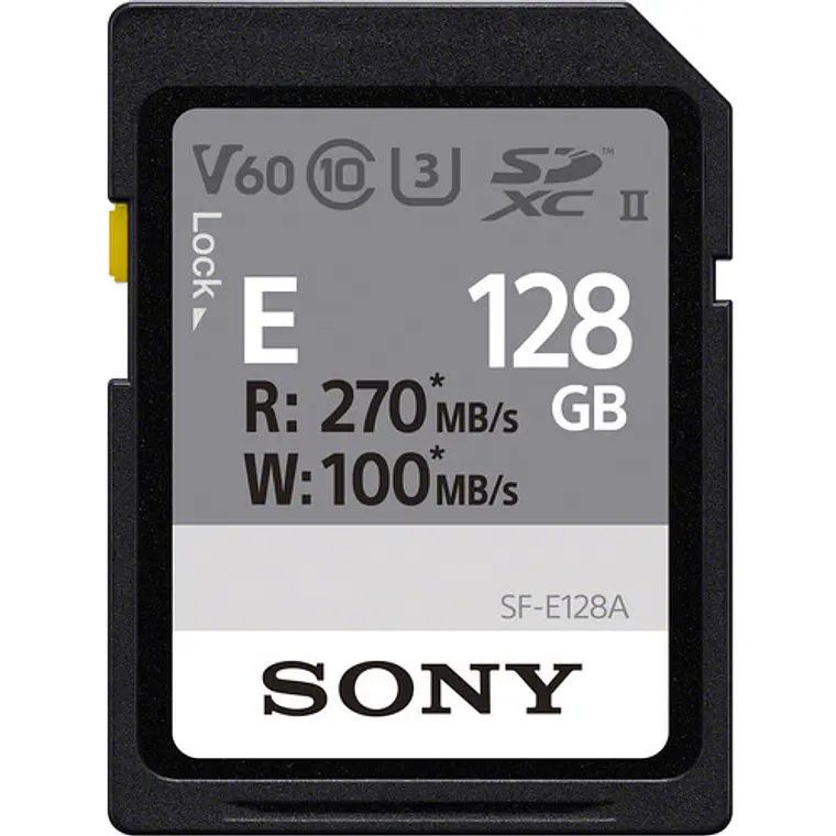 Tarjeta de memoria Sony SDXC UHS-II serie SF-E de 128 GB 1