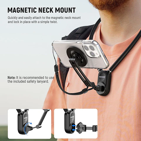 Soporte Cuello Neck Neewer GP-16 Magnético para Teléfono/GoPro