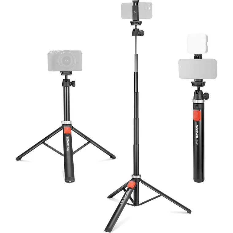 Trípode de Viaje Neewer TS05 160 cm para Teléfono y Cámara 1