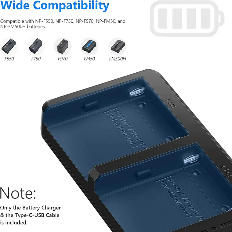 Cargador Dual USB Neewer para Baterías Sony NP-F 5