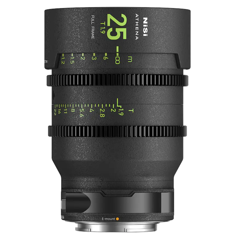 Lente de Cine NiSi ATHENA PRIME 25mm T1.9 - Montura E (Drop-In Filter) 1