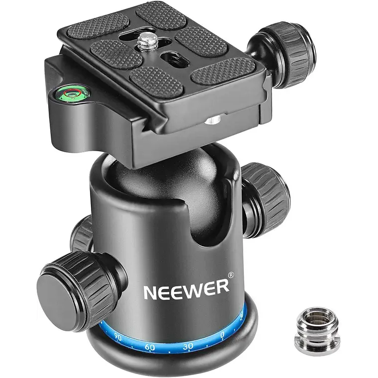 Cabezal de Bola Neewer Arca con Placa QR Azul y Negro 1