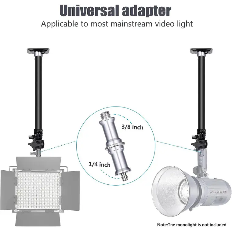 Soporte de luces para pared o techo extensible Neewet ST-WM60 2