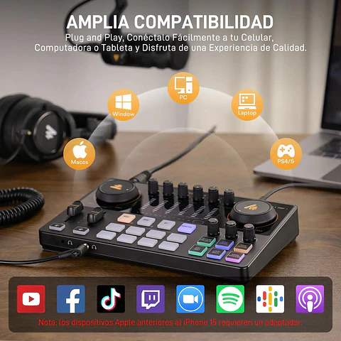 Interfaz de Audio Maonocaster AME2 Gen 2 para Podcasting