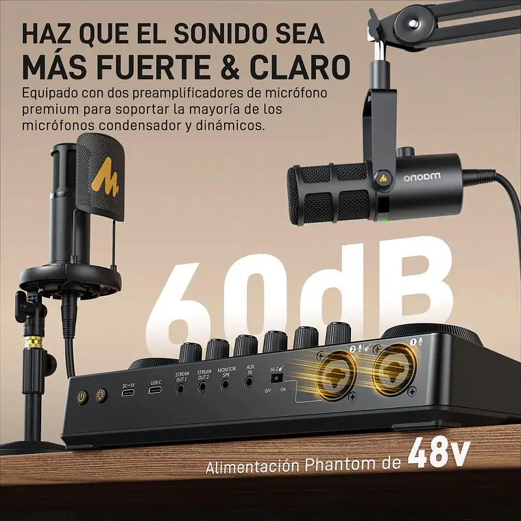 Interfaz de Audio Maonocaster AME2 Gen 2 para Podcasting 5