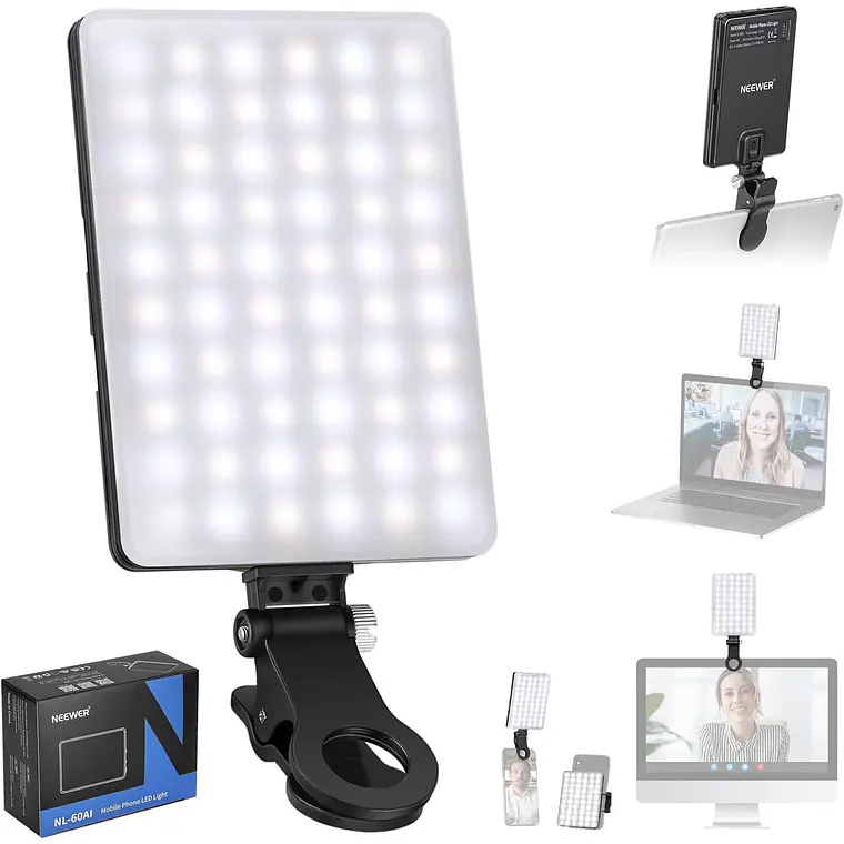 Luz LED Neewer NL-60AI con Clip para Videollamadas 1