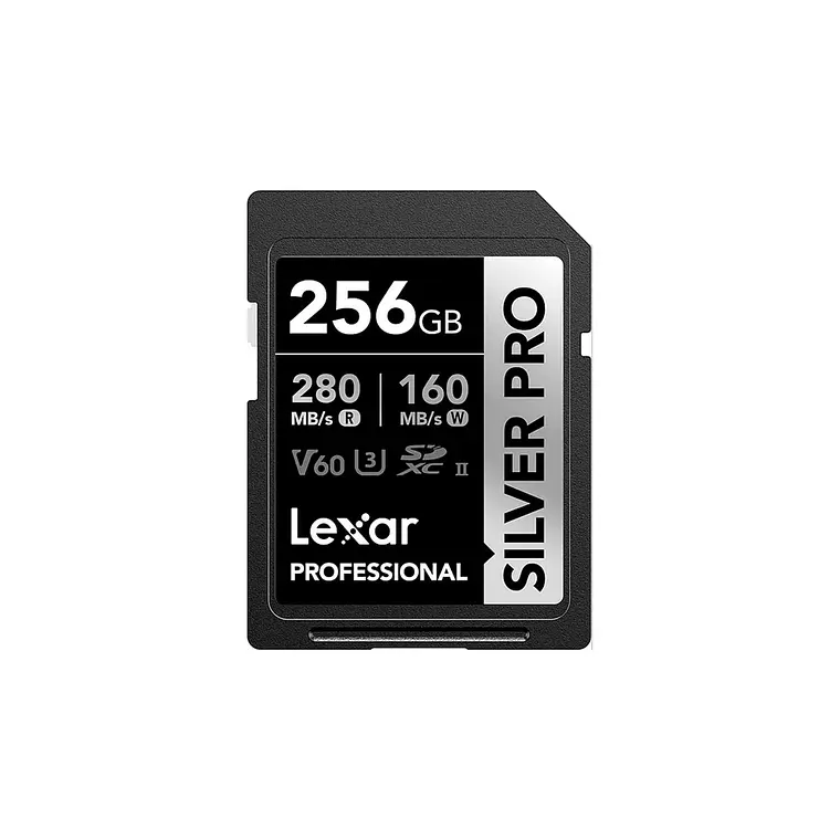Memoria lexar 256GB sdxc uhs-II 280/160mbs v60 4k silver 1