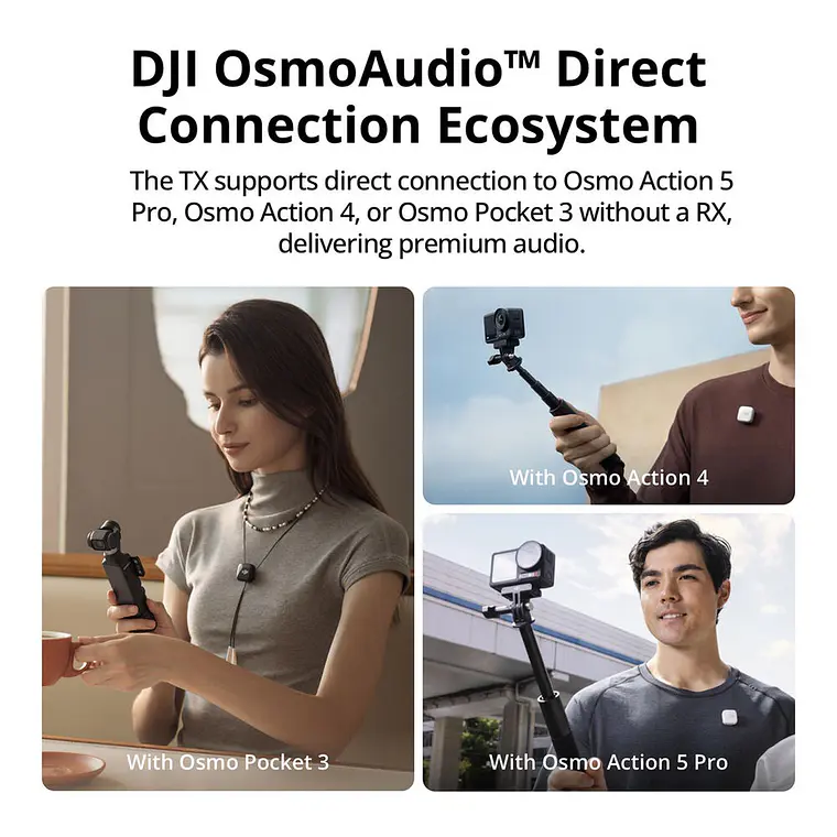 Micrófono inalámbrico lavalier DJI Mic Mini doble 3