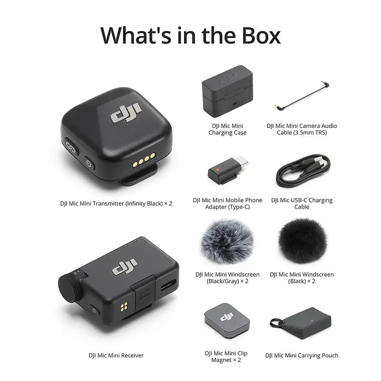 Micrófono inalámbrico lavalier DJI Mic Mini doble 4