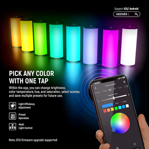 Barra RGB Magnética Neewer TL97C Portátil con Control App