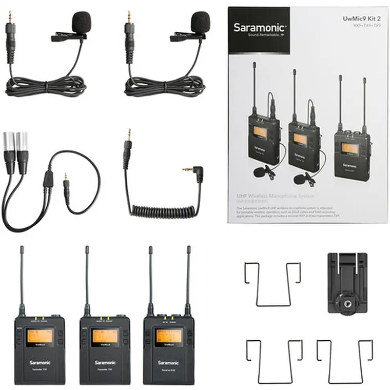 Micrófonos inalámbricos Saramonic UwMic9 Kit 2 (2 TX9 + 1 RX9) UHF 7