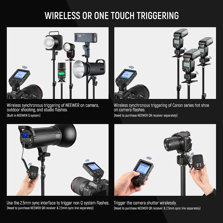 Disparador Inalámbrico TTL Neewer QPRO-C para Canon​ 3