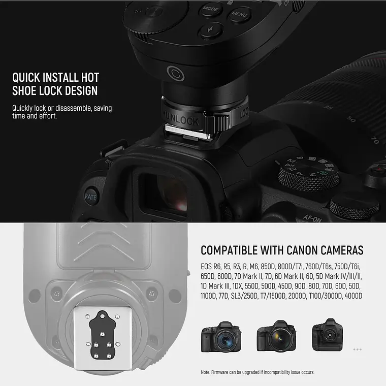 Disparador Inalámbrico TTL Neewer QPRO-C para Canon​ 7
