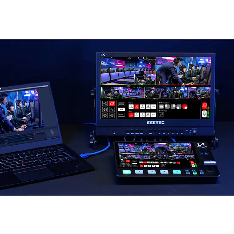Switcher FeelWorld L4 HDMI/SDI 10.1″ con Pantalla Táctil 2