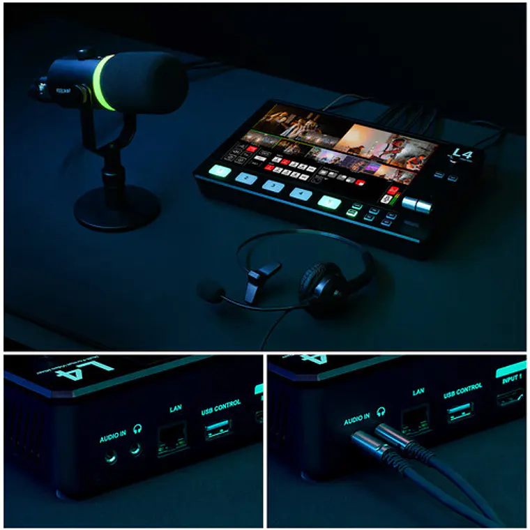 Switcher FeelWorld L4 HDMI/SDI 10.1″ con Pantalla Táctil 7