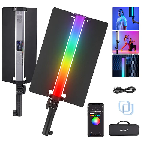 Tubo de luz LED Neewer RGB2 de 40 cm con puerta metálica