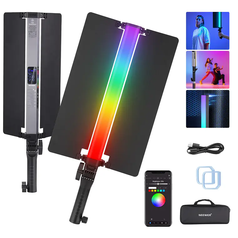 Tubo de luz LED Neewer RGB2 de 40 cm con puerta metálica 1